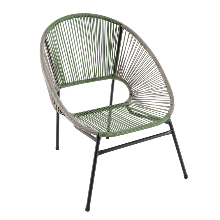 Beachcrest Home Lola Wicker Rope Egg Stacking Patio Chair Wayfair